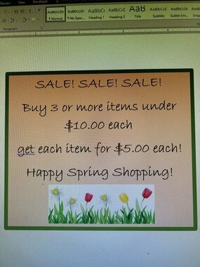 Spring Sale!